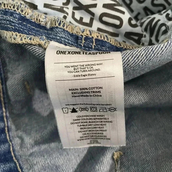 One Teaspoon Le Wolves High Rise Shorts 90s Y2K Festival - Picture 13 of 16